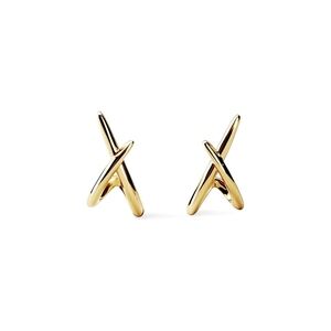 New! Anthropologie Sloane Gold Criss Cross Earrings (1065) NWOT